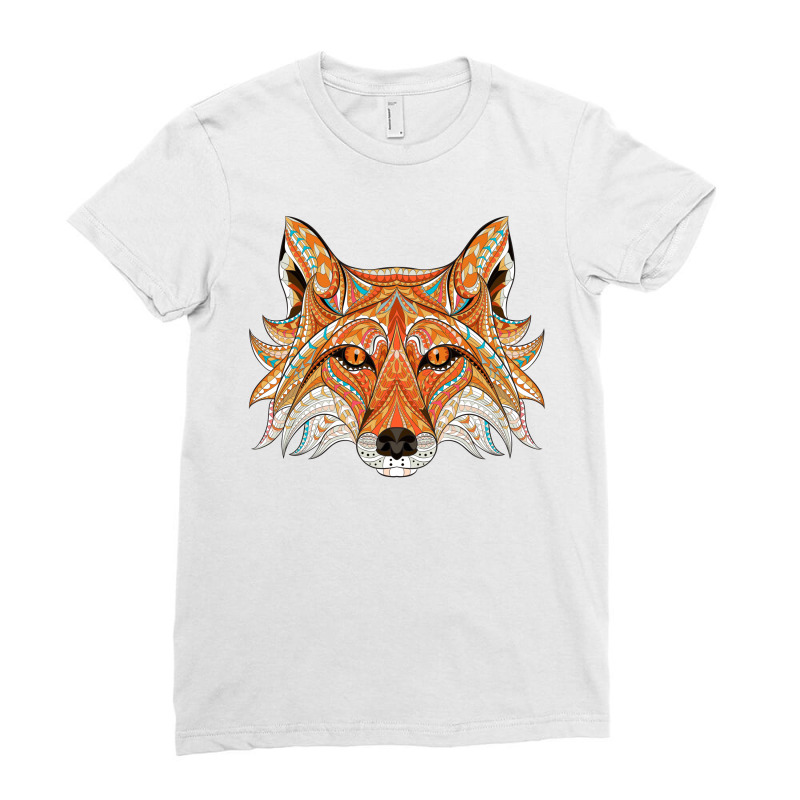 Fox Ladies Fitted T-Shirt by SamKal | Artistshot