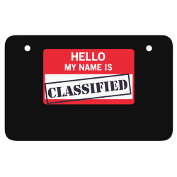 hello my name is classified1 01 ATV License Plate | Artistshot