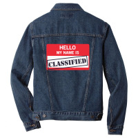 Hello My Name Is Classified1 01 Men Denim Jacket | Artistshot