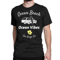 Ocean Vibes Ocean Beach San Diego Woody Station Wagon Premium T Shirt Classic T-shirt | Artistshot