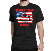 Panama City Beach American Flag T Shirt Classic T-shirt | Artistshot