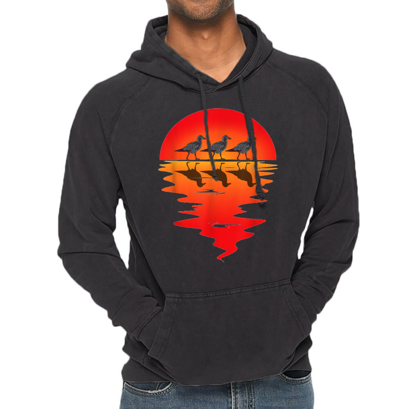 Flocks Of Seagull Vintage Sunset Seabird Harbour Albatros Vintage Hoodie by kurniawanm | Artistshot