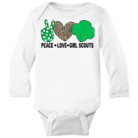 Peace Love Cookie Scout For Girls Bakery Cookie Season T Shirt Long Sleeve Baby Bodysuit | Artistshot