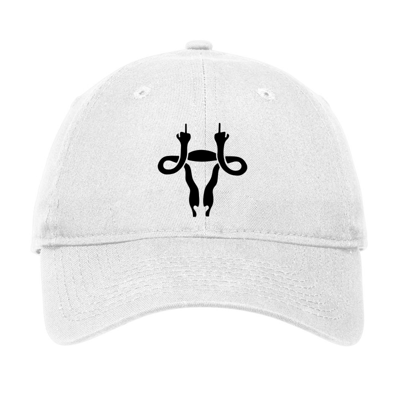 Uterus Shows Middle Finger Feminist Adjustable Cap By Nbobatiga 