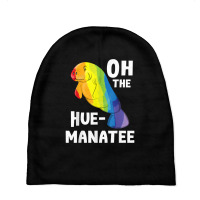 Oh The Hue Manatee   Zookeeper Marine Biologist Zoologist T Shirt Baby Beanies | Artistshot