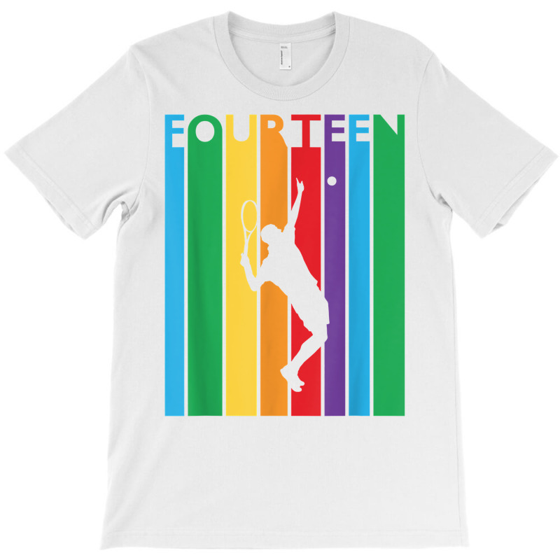 14th Birthday Gift Fourteen Colorful Tennis 14 Year Old T Shirt T-shirt | Artistshot