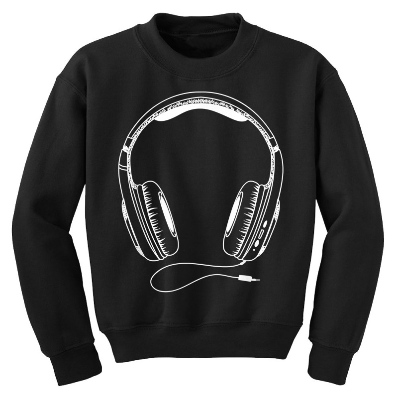 Music Headphones Tshirt For Men Or Women Youth Sweatshirt by manviwadlington | Artistshot