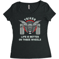 Motorcycle Trike Biker Motortrike Triker Motor Bike Gift T Shirt Women's Triblend Scoop T-shirt | Artistshot