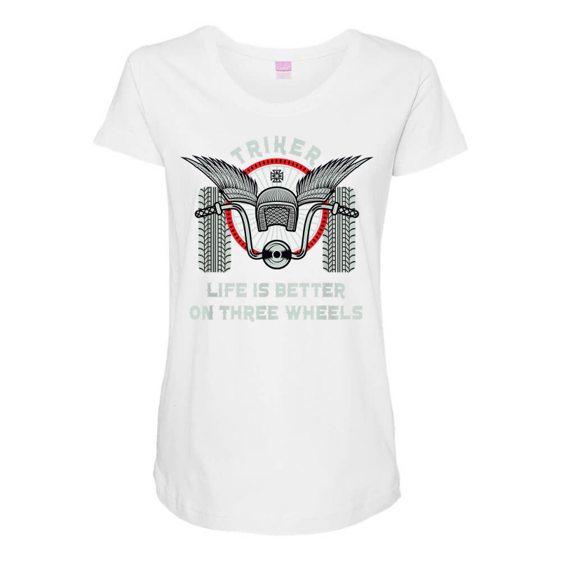 Motorcycle Trike Biker Motortrike Triker Motor Bike Gift T Shirt Maternity Scoop Neck T-shirt by damarcusswabb | Artistshot