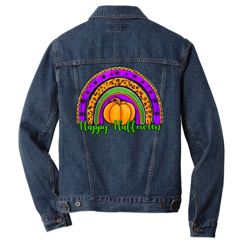 Happy Halloween Rainbow Men Denim Jacket by Jasminsmagicworld | Artistshot