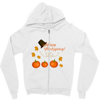 Happy Thanksgiving Zipper Hoodie | Artistshot