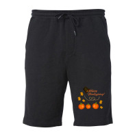 Happy Thanksgiving Fleece Short | Artistshot