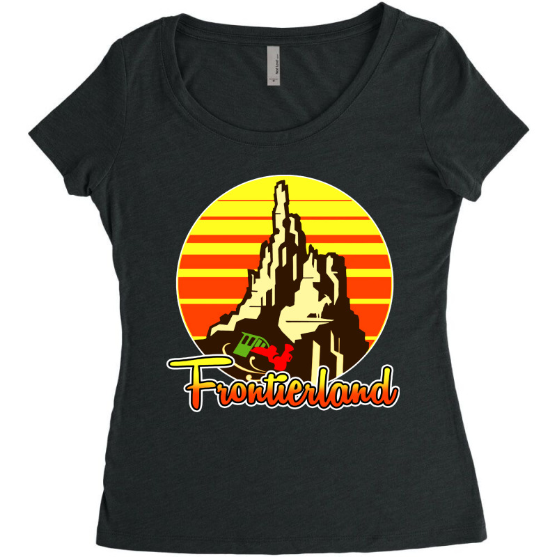 Big Thunder Mountain Railroad Women's Triblend Scoop T-shirt by Aleyza Store | Artistshot