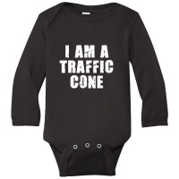 I Am A Traffic Cone Halloween Costume I'm Lazy Easy Long Sleeve Baby Bodysuit | Artistshot