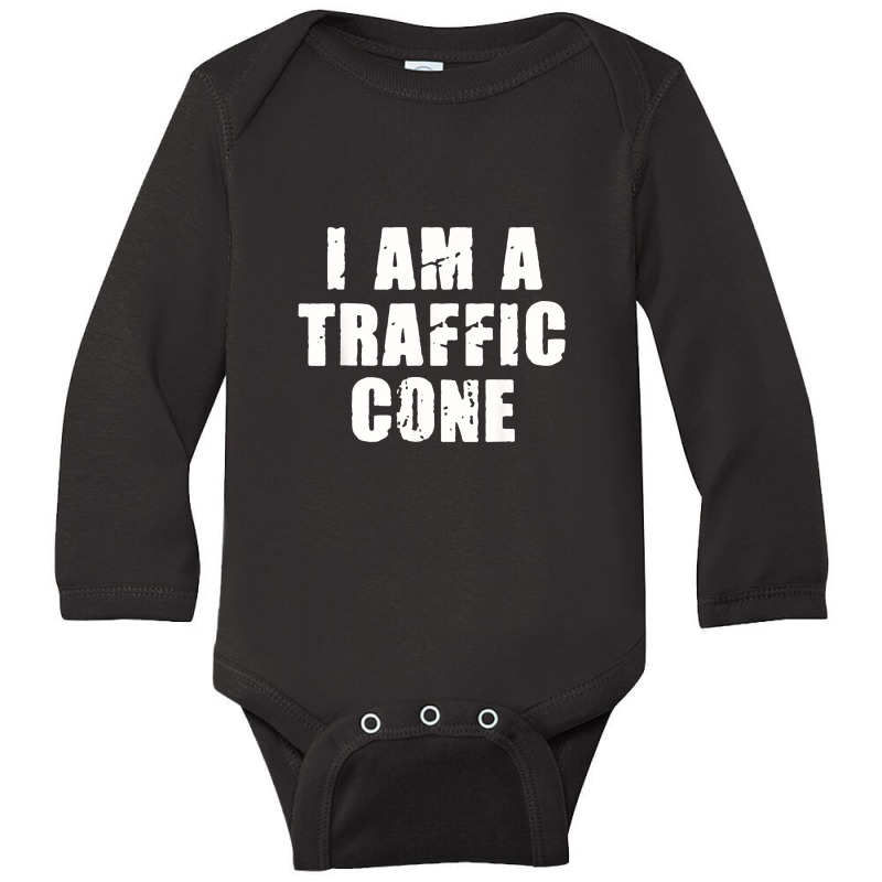 I Am A Traffic Cone Halloween Costume I'm Lazy Easy Long Sleeve Baby Bodysuit by kerjalembor | Artistshot