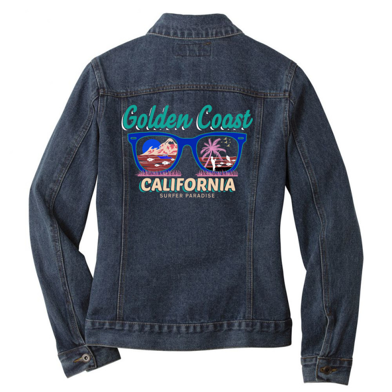 Golden Coast Ladies Denim Jacket by TrendTee | Artistshot