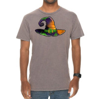 Purple Leopard Witch Hat Vintage T-shirt | Artistshot
