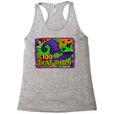 Witch's Hat 100 That Witch Racerback Tank Designed By Jasminsmagicworld
