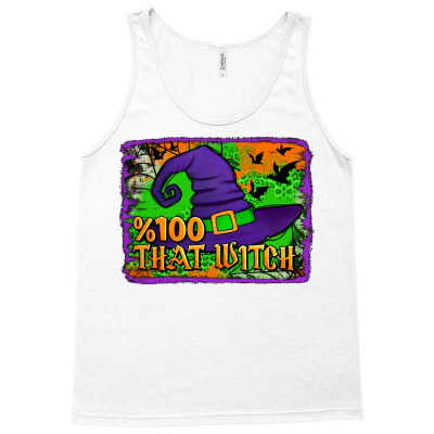 Witch's Hat 100 That Witch Tank Top Designed By Jasminsmagicworld