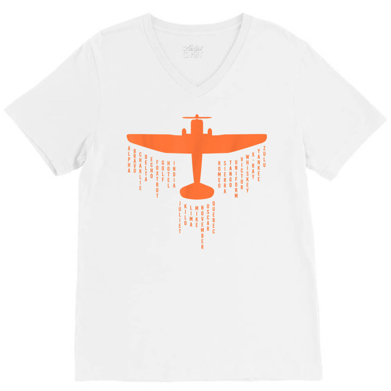 Phonetic Alphabet T Shirt  Pilot Airplane Shirt V-neck Tee | Artistshot