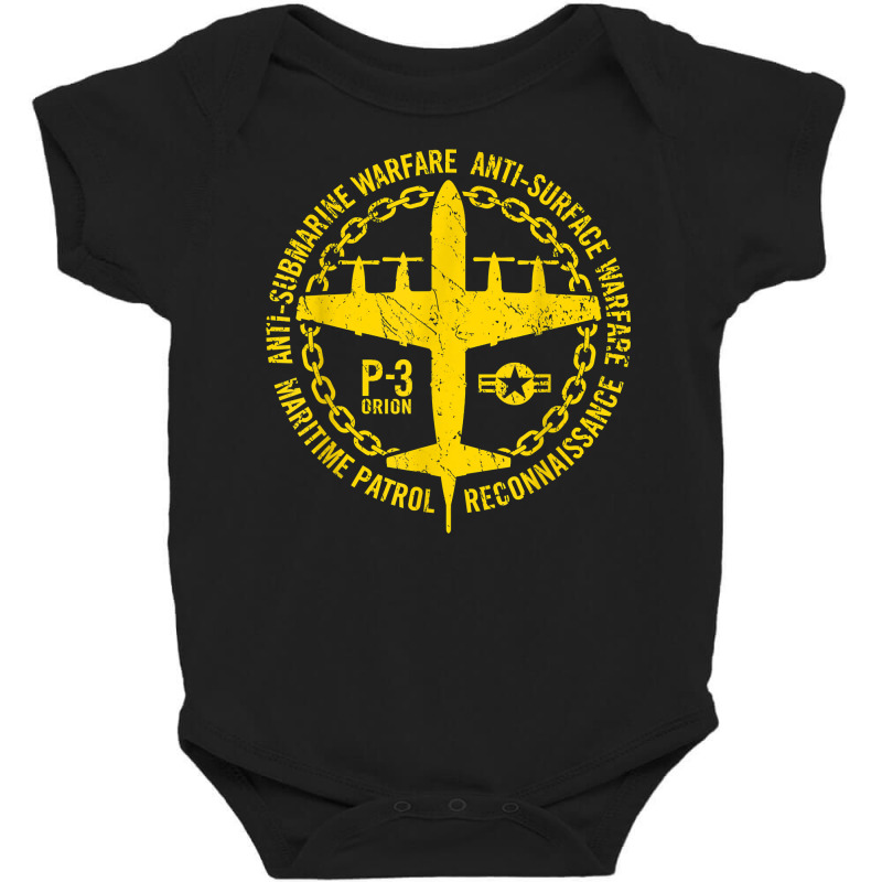 P 3 Orion Anti Submarine Warfare Naval Patrol Aircraft T Shirt Baby Bodysuit by johnjosephmenk | Artistshot