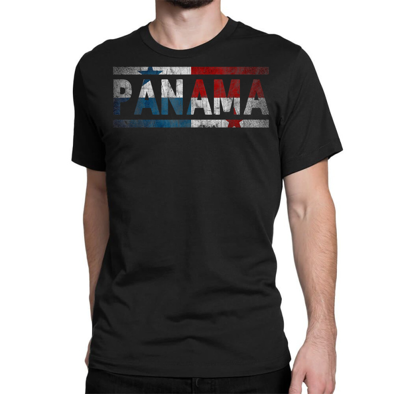 Panama Retro Flag T Shirt Panamanian Distressed Graphic T Shirt Classic T-shirt by johnjosephmenk | Artistshot