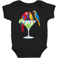 Parrots Drinking Margarita Tropical Vacation Hawaiian Birds T Shirt Baby Bodysuit | Artistshot