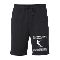 Barefoot Skiing Water Sport Motorboat Fleece Short | Artistshot