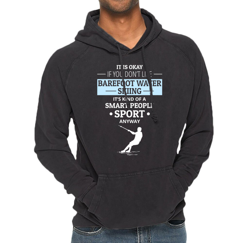 Barefoot Skiing Water Sport Motorboat Vintage Hoodie by Tasteful Tees | Artistshot