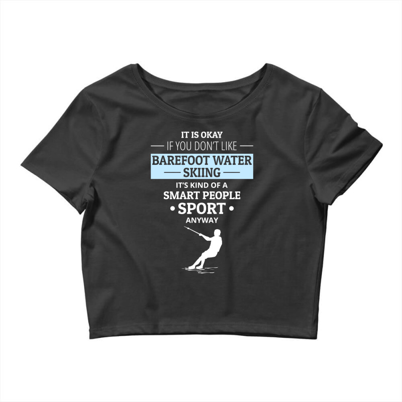 Barefoot Skiing Water Sport Motorboat Crop Top by Tasteful Tees | Artistshot