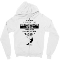 Barefoot Skiing Water Sport Motorboat Zipper Hoodie | Artistshot