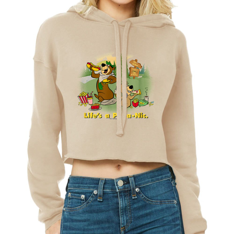 Yogi fleece cropped online hoodie sweatshirt