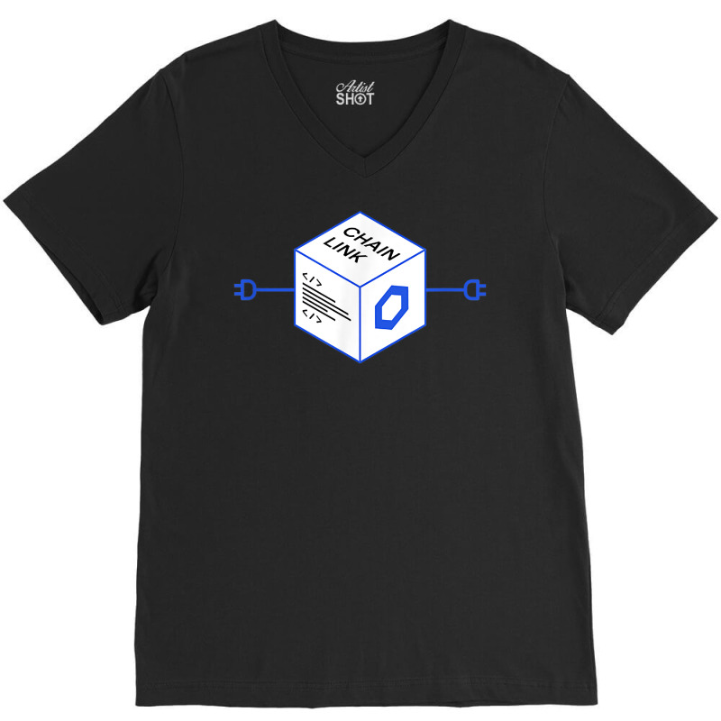 Chainlink Crypto Link Cryptocurrency Connecting The World T Shirt V-Neck Tee by rainandehay | Artistshot