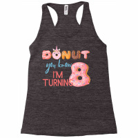 Kids 8th Birthday Tshirt 8 Eight Unicorn Donut Birthday Shirt Racerback Tank | Artistshot