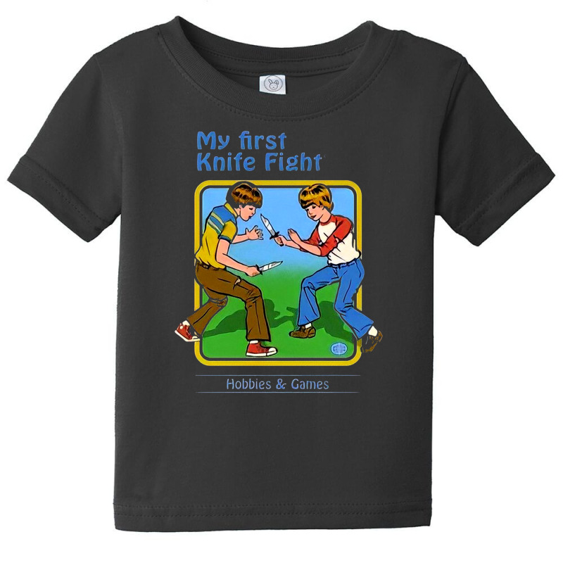 My First Knife Fight Baby Tee by devindstaton | Artistshot