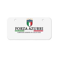 European Champions 2021 Italia flag Forza Azzurri Bicycle License Plate | Artistshot