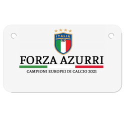 European Champions 2021 Italia flag Forza Azzurri Motorcycle License Plate | Artistshot