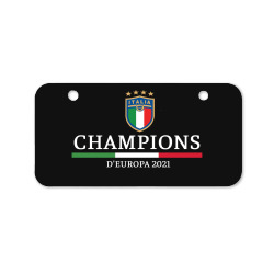 European Champions 2021 Italia flag Forza Azzurri Bicycle License Plate | Artistshot