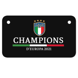 European Champions 2021 Italia flag Forza Azzurri Motorcycle License Plate | Artistshot