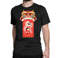 Chinese New Years For Men Dancing Tiger Dragon T Shirt Classic T-shirt | Artistshot