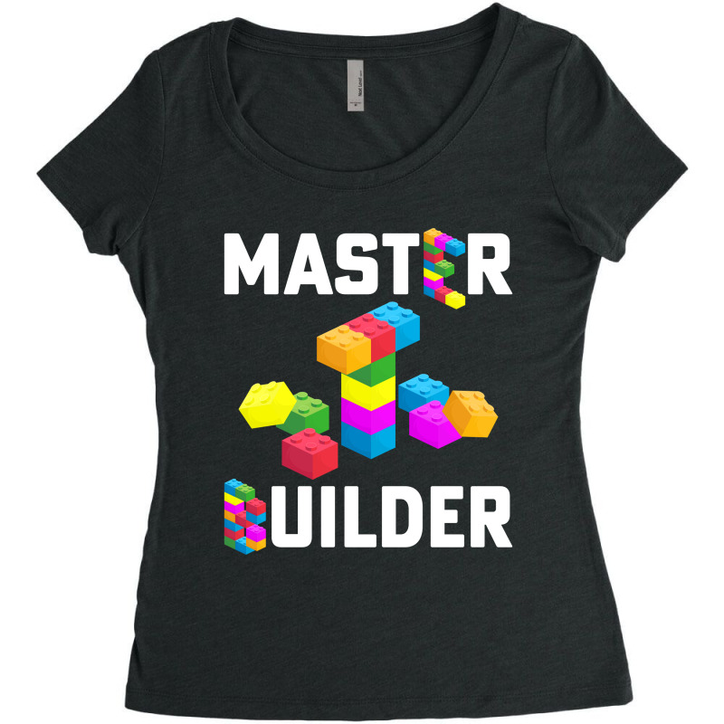 Kids Cool Master Builder Block Building For Boys Girls Women's Triblend Scoop T-shirt by CarambaArt | Artistshot