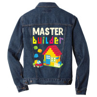 Cool Master Builder Funny Building Blocks Gift Men Women Men Denim Jacket | Artistshot