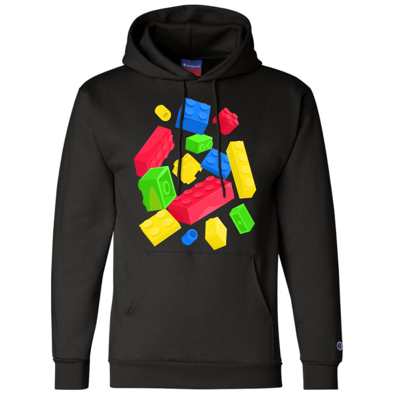 Falling Toy Bricks Essential Champion Hoodie by CarambaArt | Artistshot