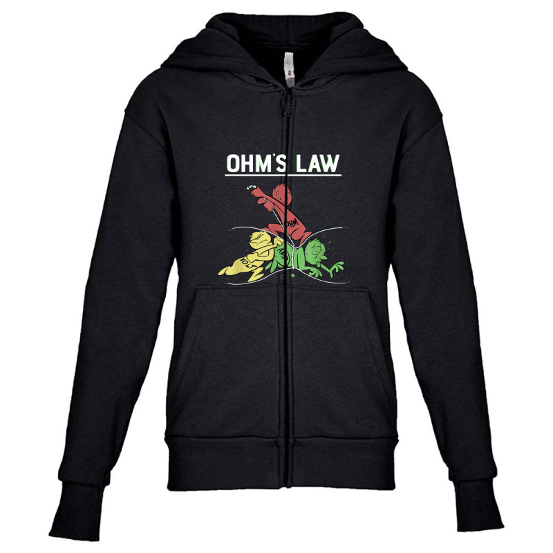 Ohms Law Funny .electrical Electronics Engineer Funny Youth Zipper Hoodie by dwindupadi | Artistshot