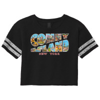 Coney Island New York Ny Vintage Retro Souvenir T Shirt Scorecard Crop Tee | Artistshot