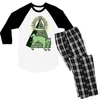 Fck Nwo Anti Illuminati All Seeing Eye Pyramide Mason T Shirt Men's 3/4 Sleeve Pajama Set | Artistshot