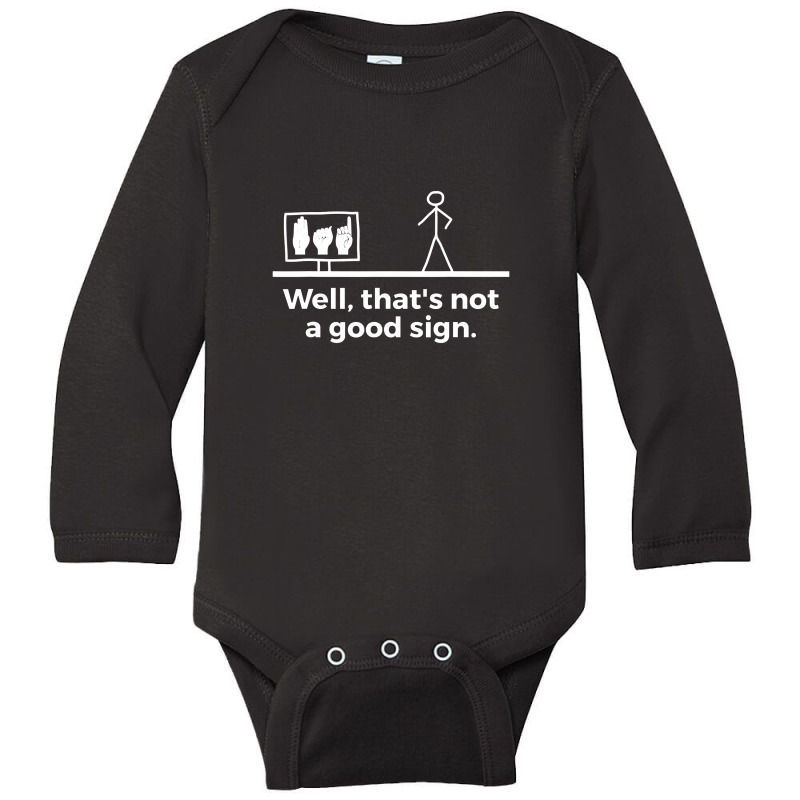 Funny Asl American Sign Language Long Sleeve Baby Bodysuit by tullalmadha | Artistshot