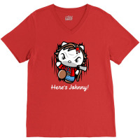 Hello Johnny V-neck Tee | Artistshot