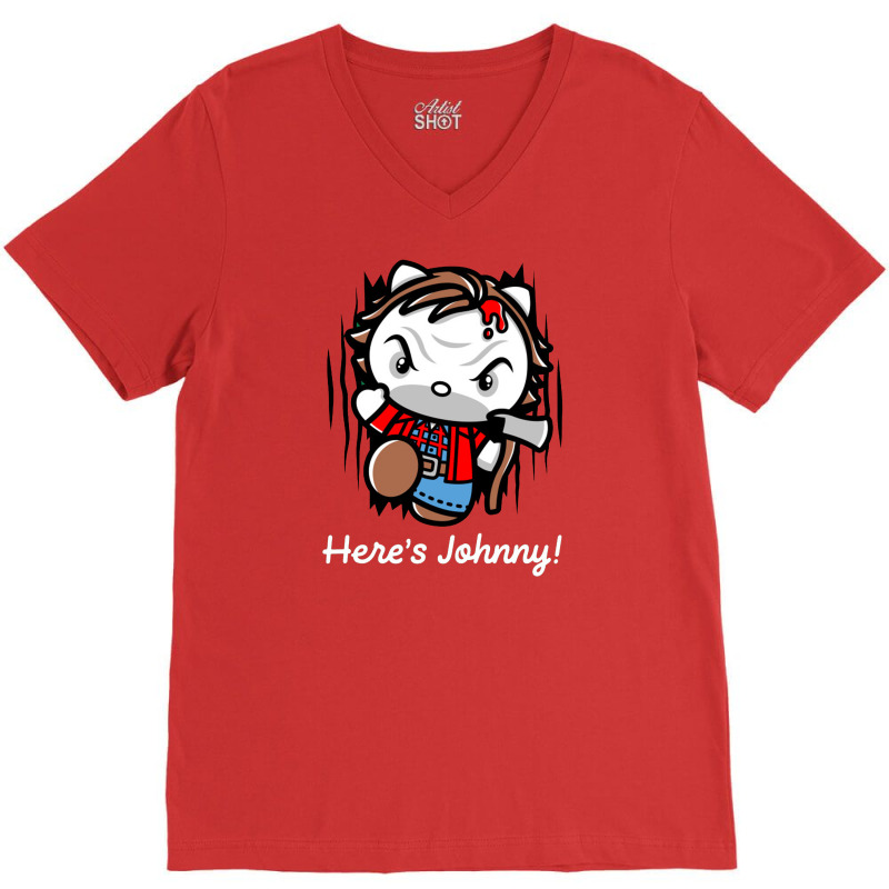 Hello Johnny V-Neck Tee by chrisnom | Artistshot