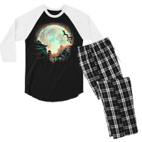 Thermal Moon Glow Men's 3/4 Sleeve Pajama Set | Artistshot